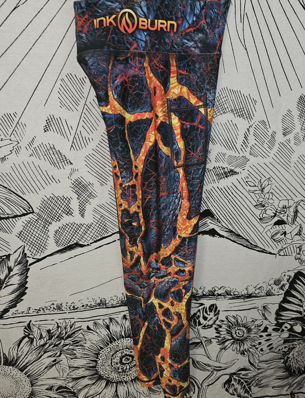 Inkburn Volcano Leggings Hot Magma Sz 0